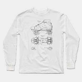 Skate Shoe vintage patent drawing Long Sleeve T-Shirt